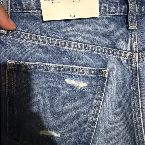 Arizona Jean Company Women's Distressed Blue Jean Shorts - Picture 4 of 6